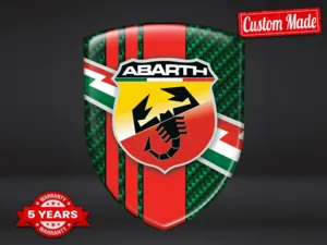 Fiat Abarth Badges Résine Finition Qualité Voitures Bombées Chic